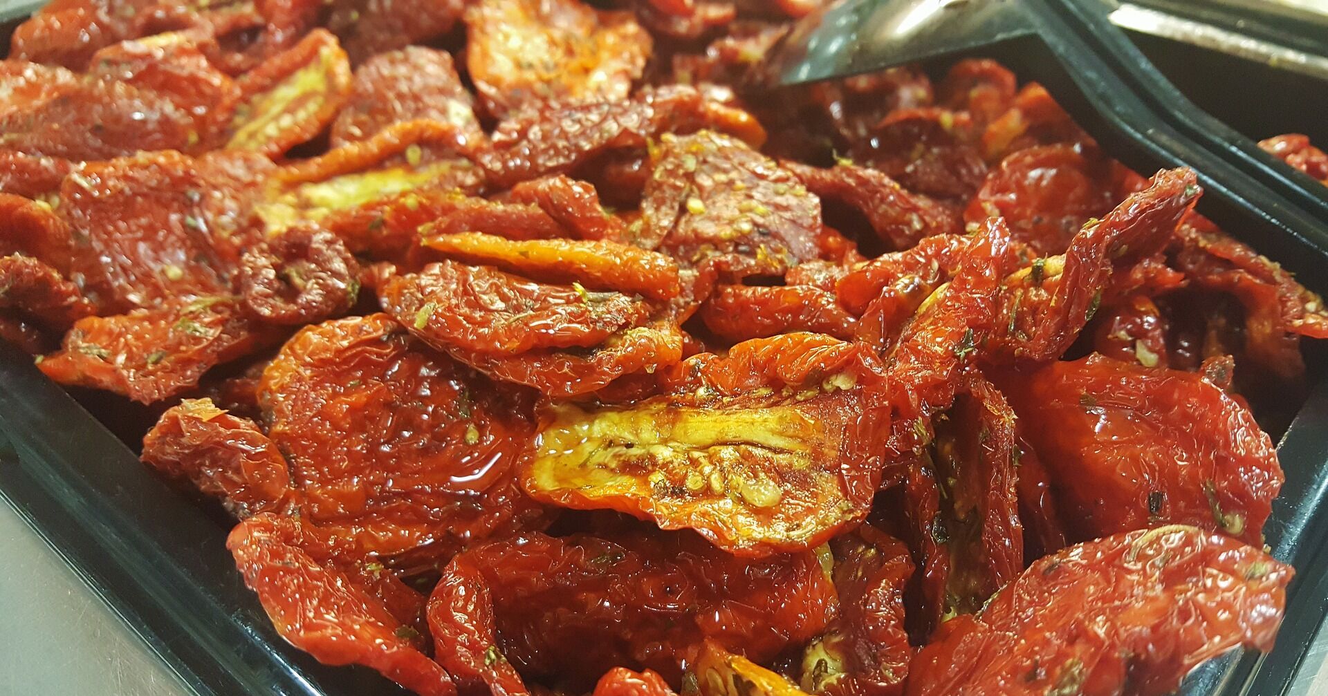 Sun-dried tomatoes in the electric dryer