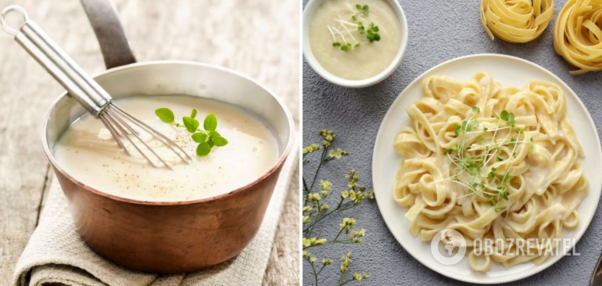 Pasta with bechamel sauce