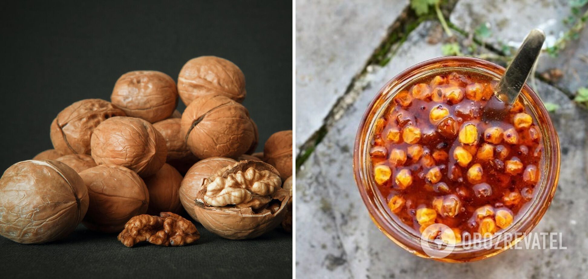 Sea buckthorn and walnut jam