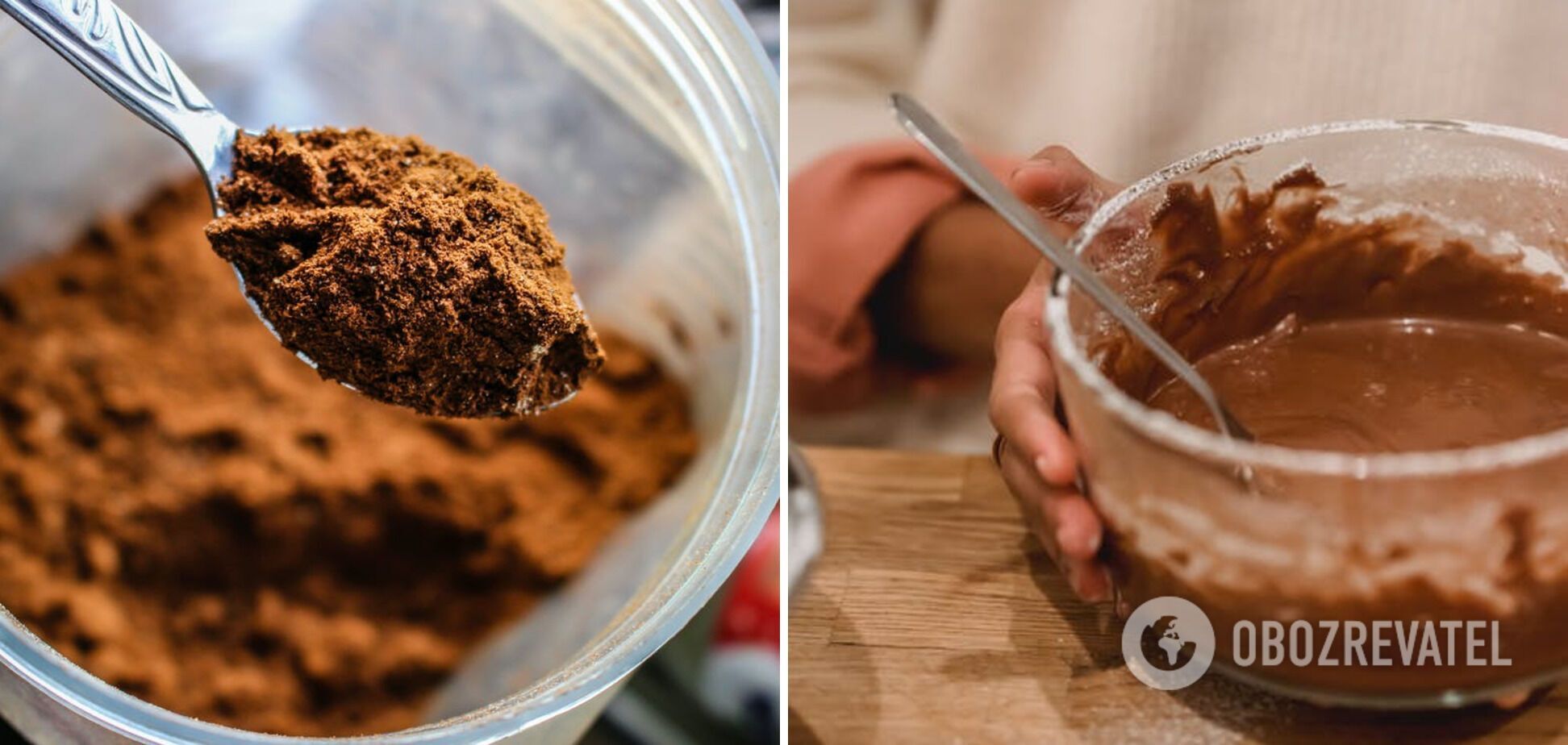 Chocolate dough with cocoa