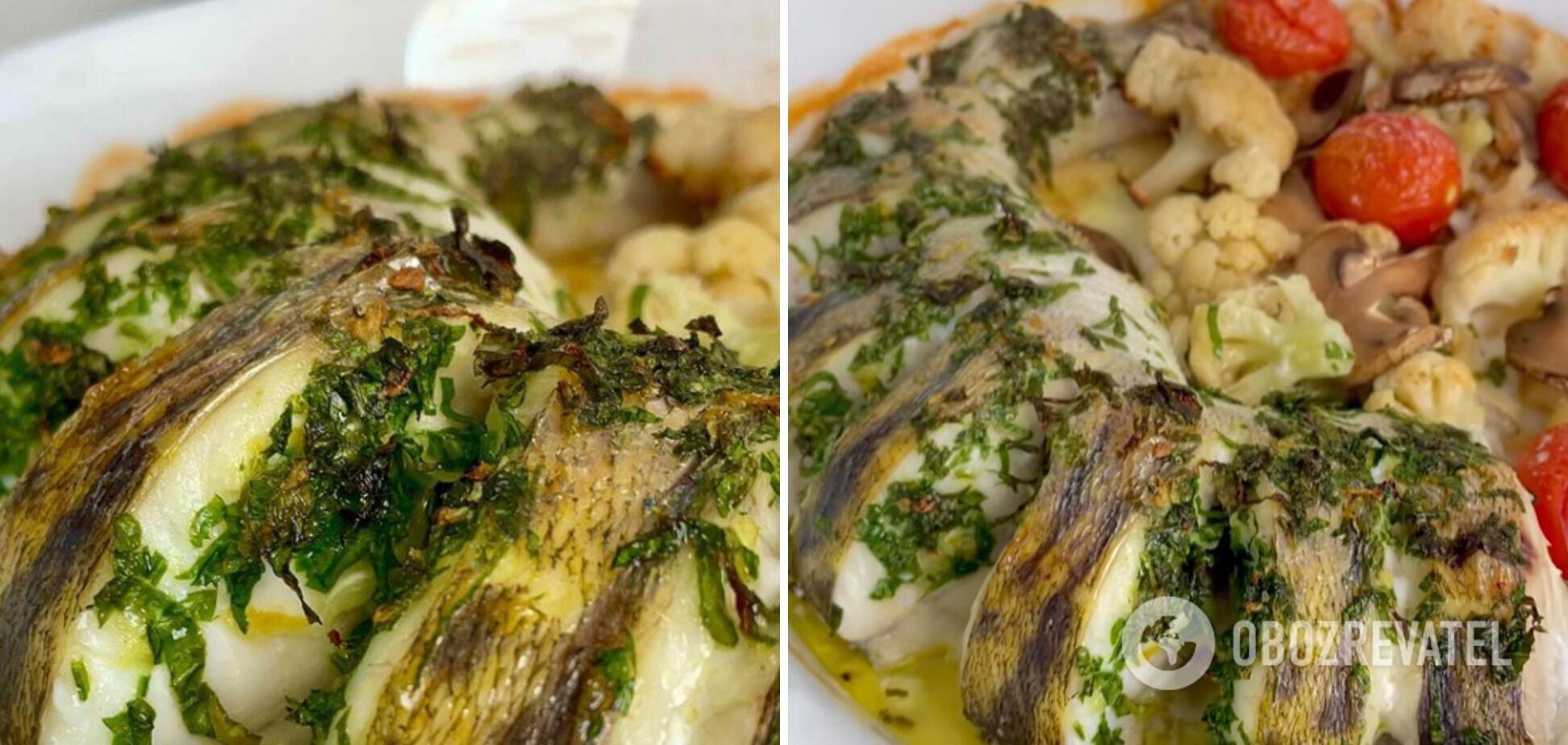 Baked fish in marinade