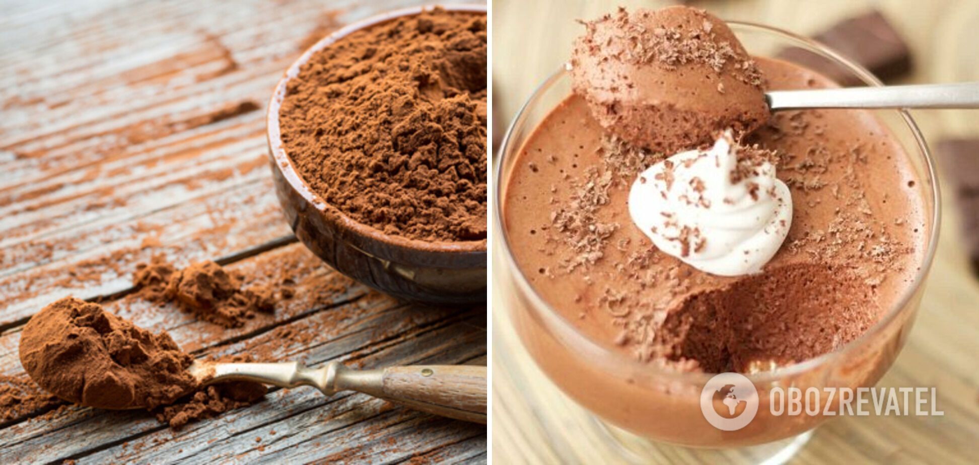 Cocoa powder for dessert