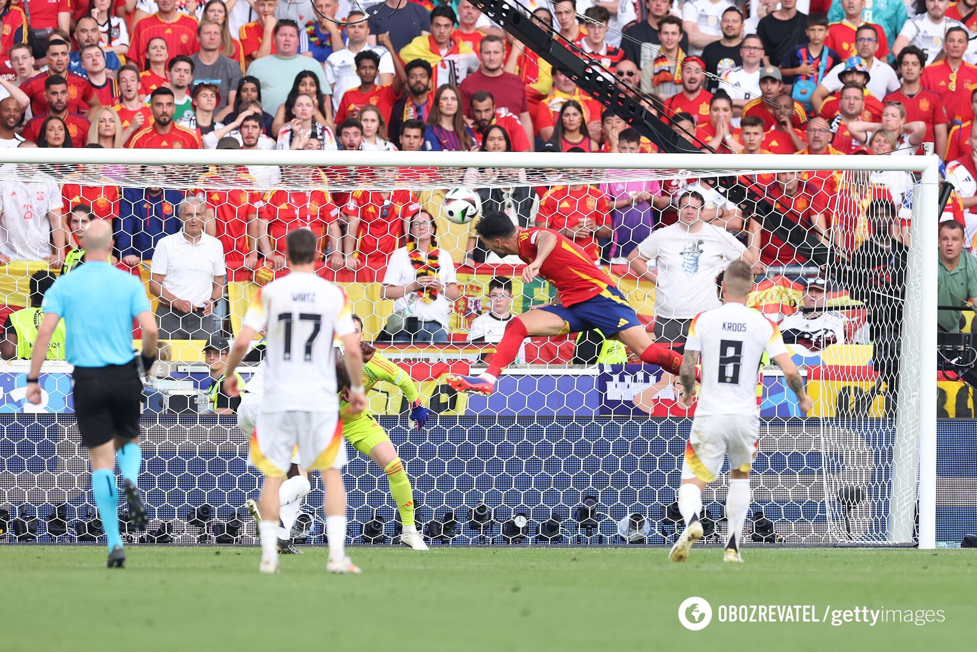 Nagelsmann reacts to referee's decision not to award Germany with penalty after Cucurella's handball. Video