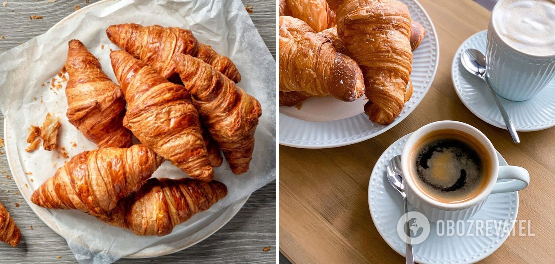 Croissant with cottage cheese filling