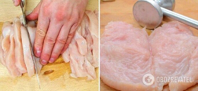 Chicken fillet for chops