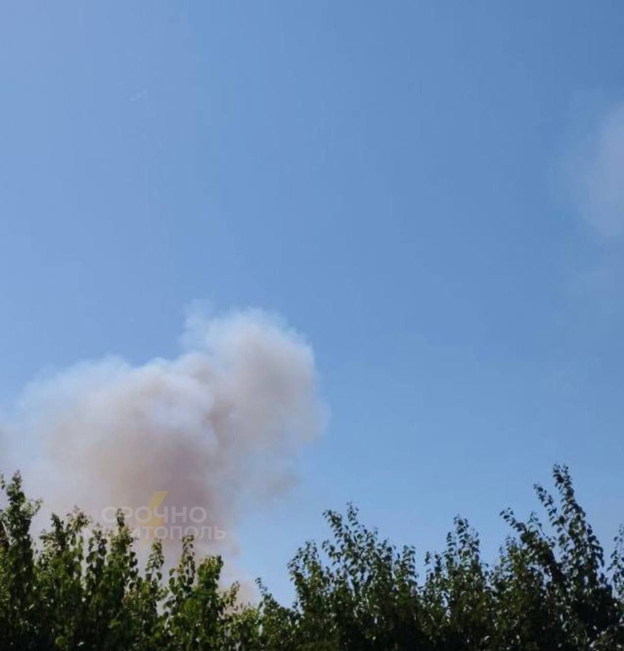 Military airfield is on fire in Melitopol: media report three precise hits. Photo