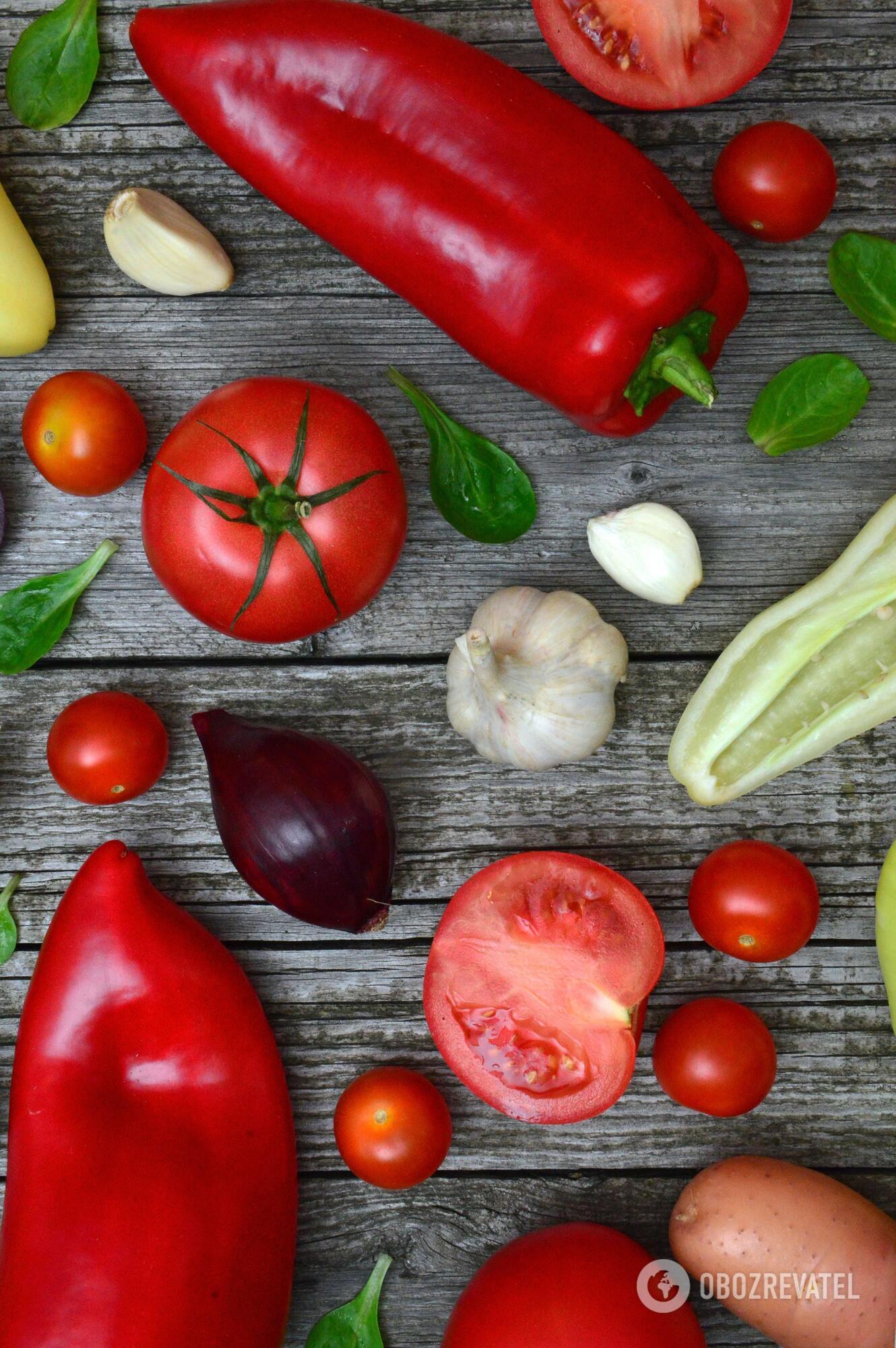 Vegetables for baking