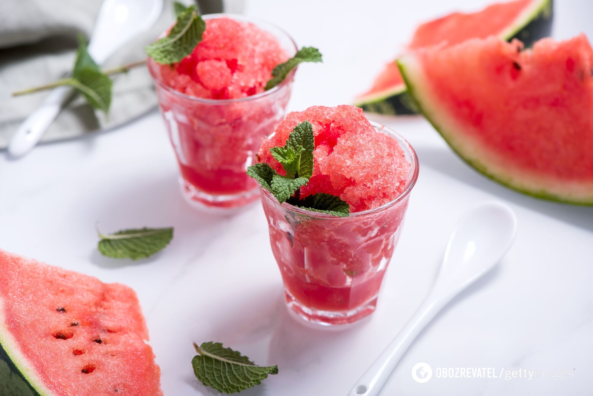 Delicious watermelon ice cream