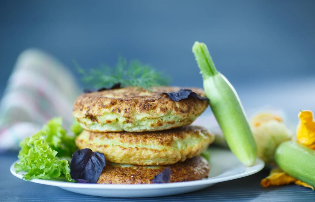 Homemade zucchini pancakes