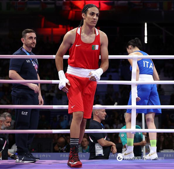 At the 2024 Olympics, the transgender boxer defeated the boxer with the first punch. Video