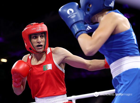 At the 2024 Olympics, the transgender boxer defeated the boxer with the first punch. Video