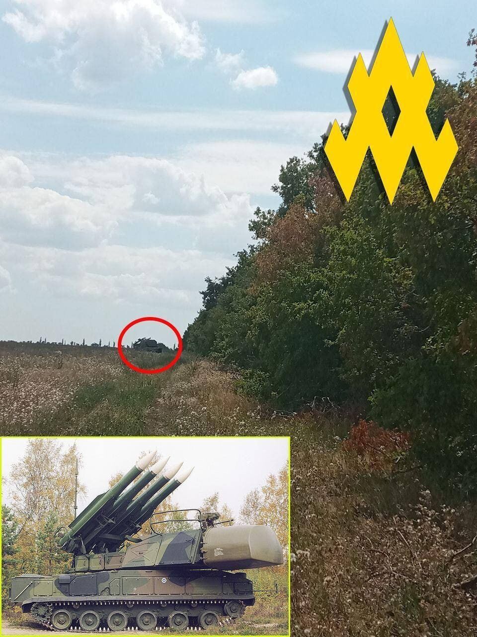 Agent Atesh wykrył rosyjski Buk-M2 SAM w obwodzie donieckim polujący na F-16. Zdjęcie