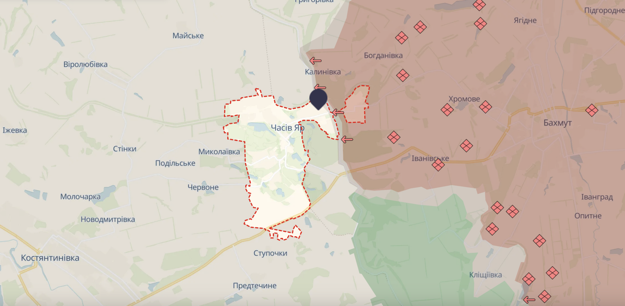 ''Another proof of Russians' inhuman nature'': National Guard fighters show destroyed Chasiv Yar from a height. Video