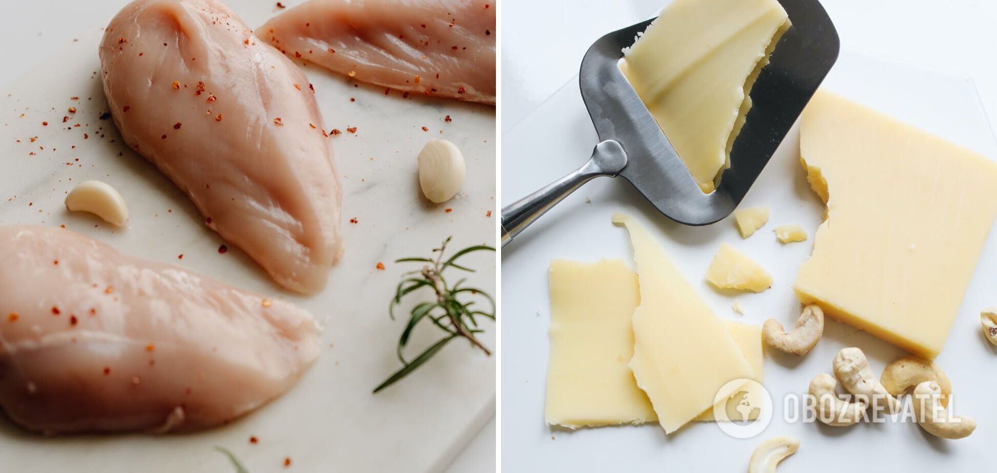 Chicken and cheese - ingredients for the dish