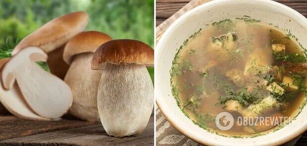 Recipe for mushroom broth.