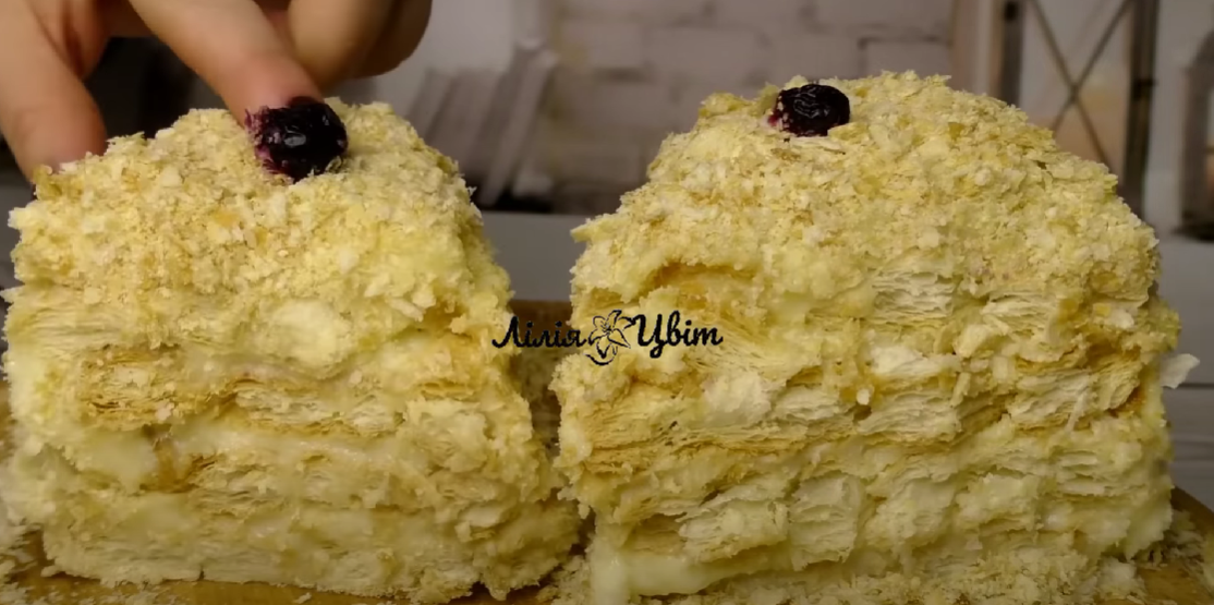 Napoleon cake recipe made from cookies