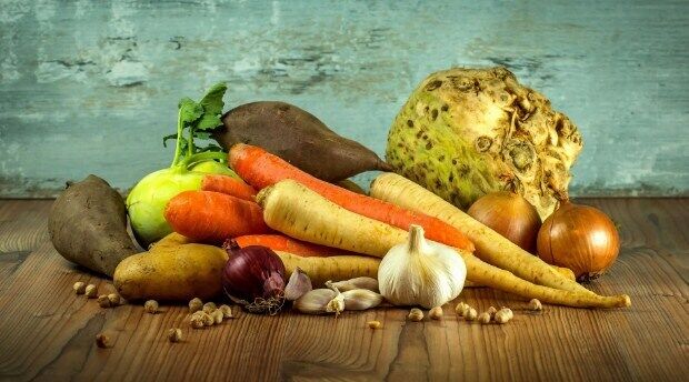 Broth with vegetables.