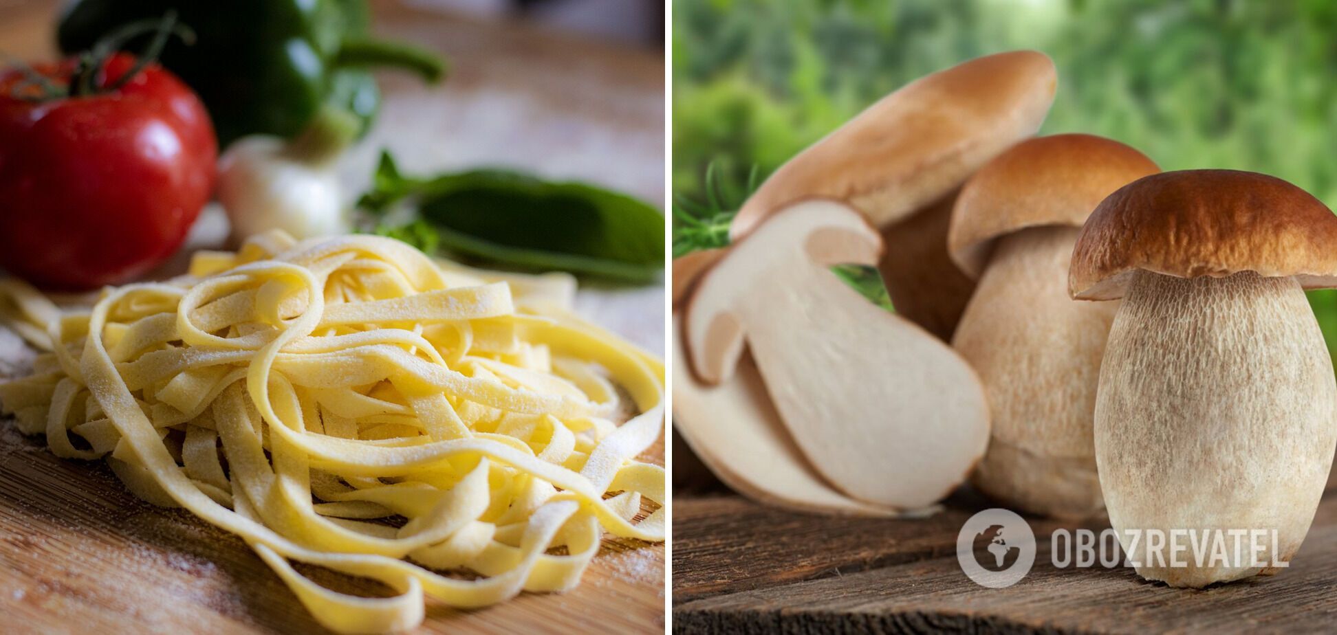 Pasta with porcini mushrooms