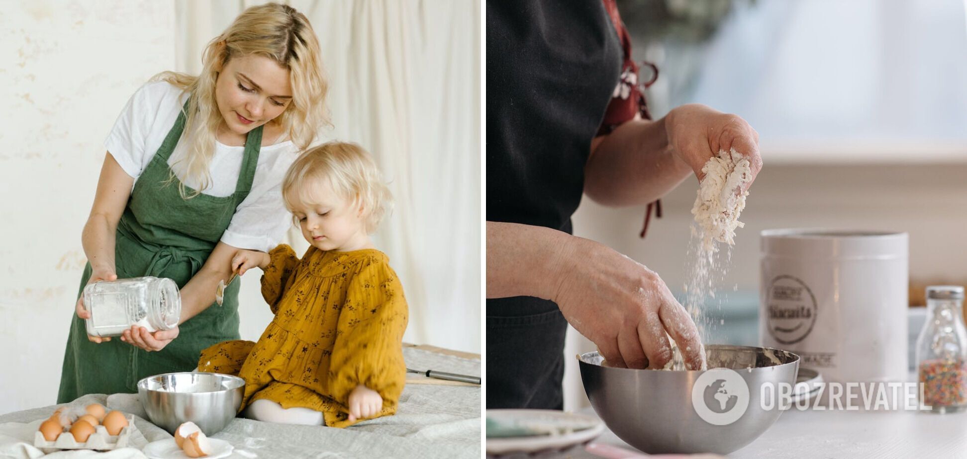 Preparing dough for a dish