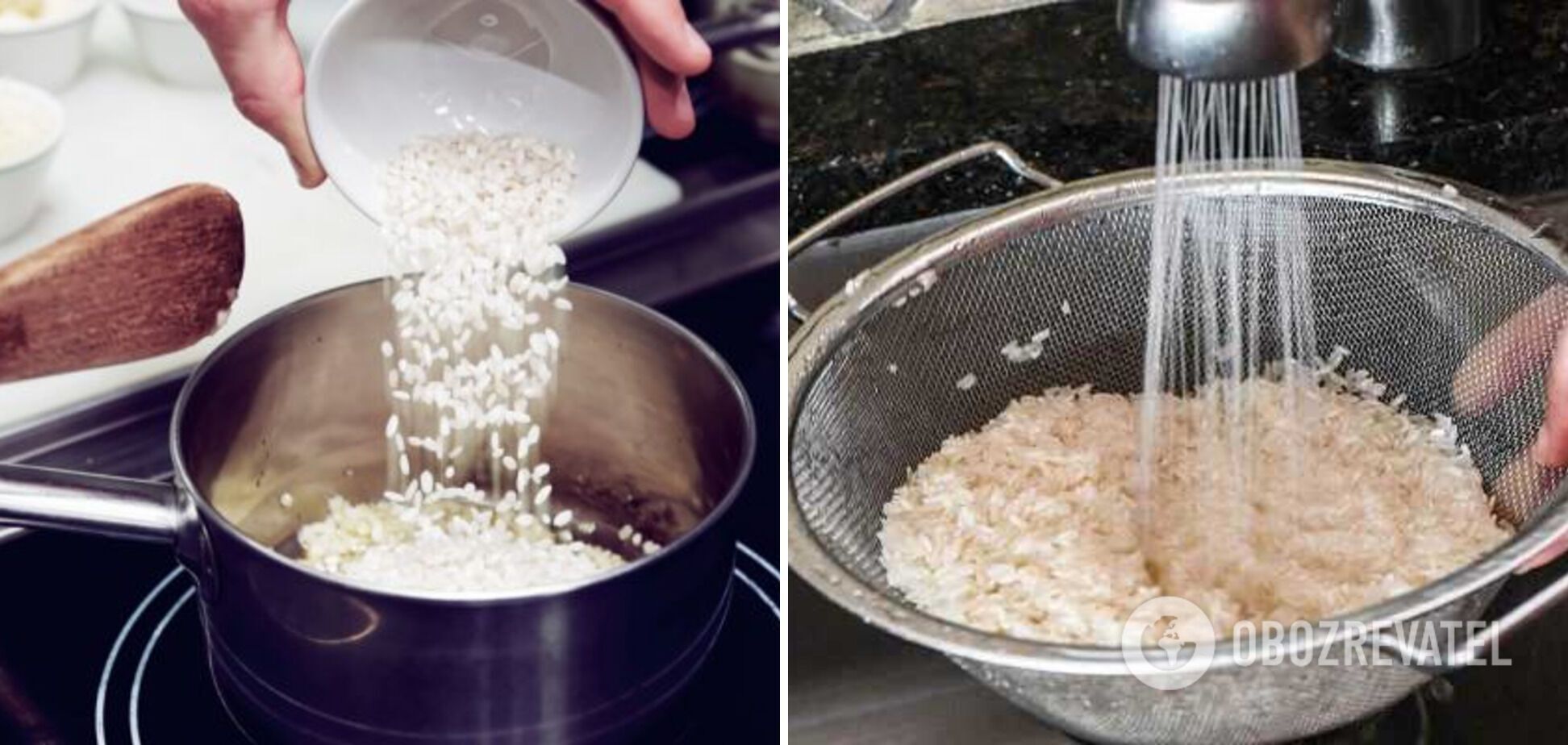 Before cooking, rinse the rice until the water is clear