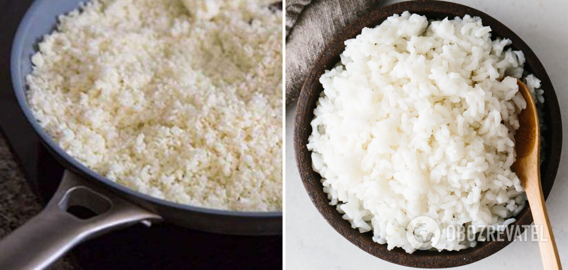 It is forbidden to stir the rice during cooking, otherwise, it will turn out sticky