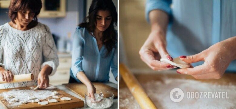 The process of making dumplings