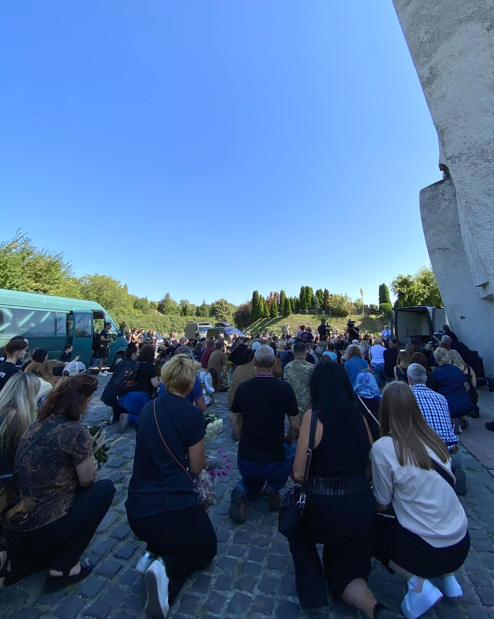 The funeral of Oleksandra Mulkevych, a nurse with the Hospitallers, was held in Kyiv. Photo