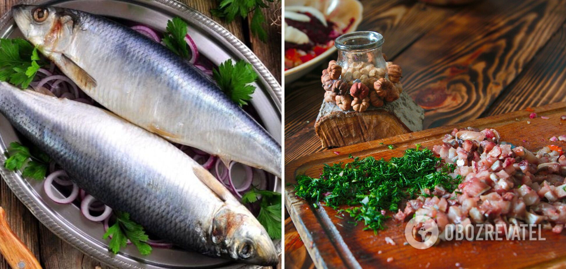 Herring fillets for salad