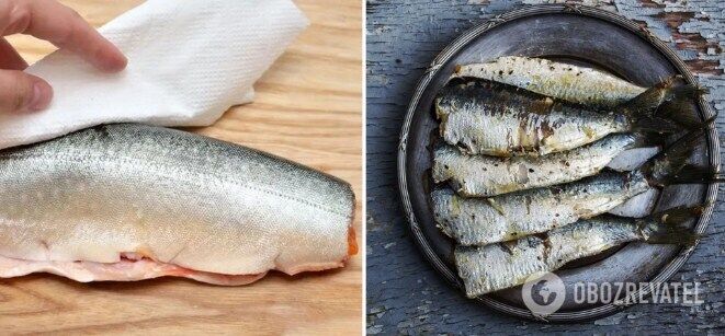 Fish should be cleaned and cut before cooking