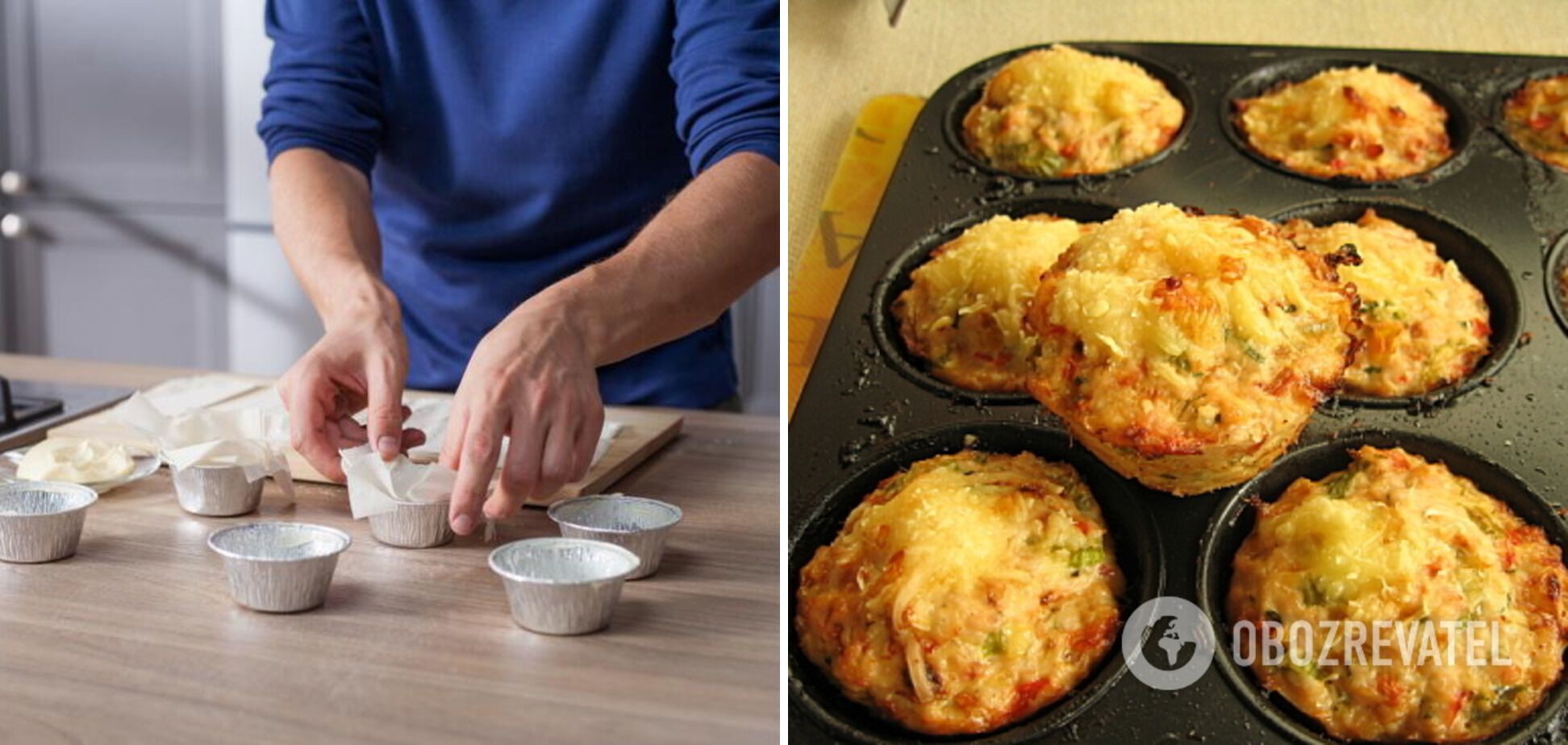 Put the batter into the muffin tins and bake the muffins until done