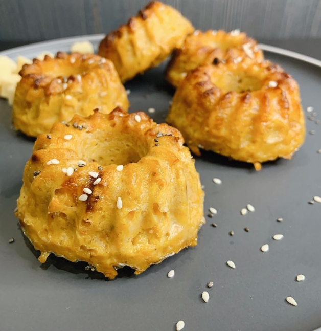 Muffins with sweet potato and cheese