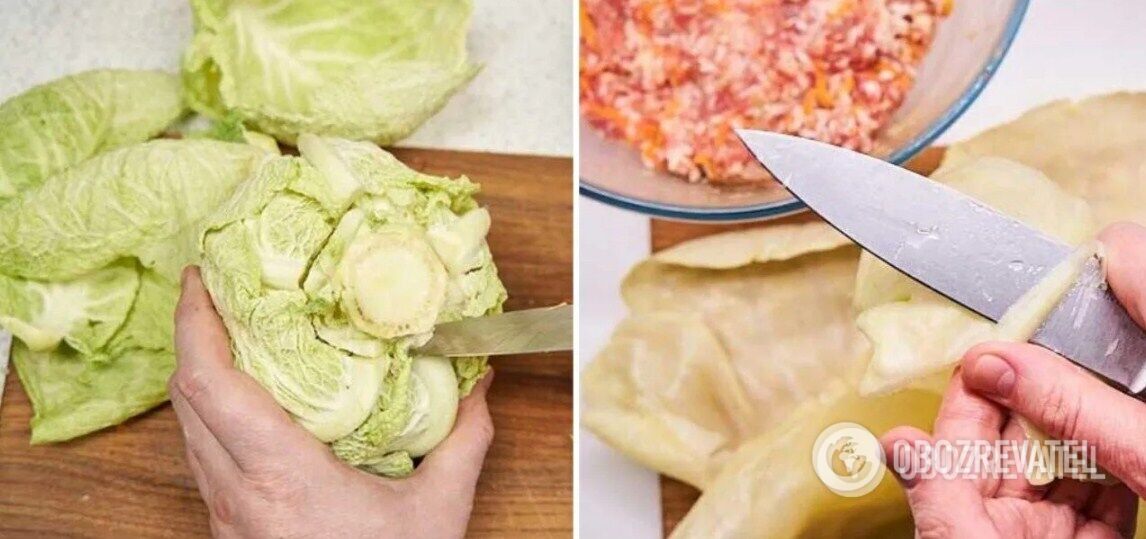 Cabbage for stuffed cabbage