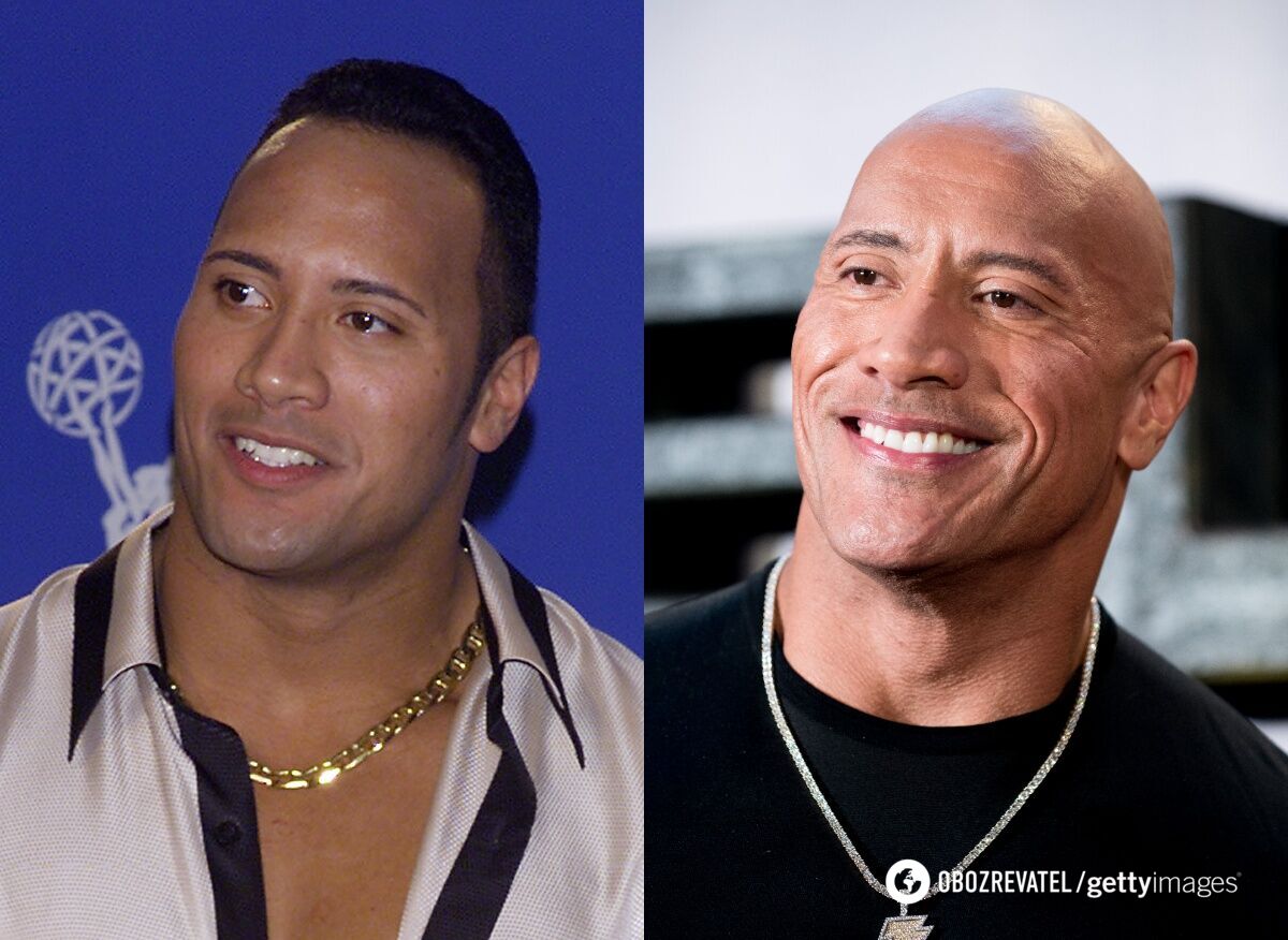 Jak wyglądali Dwayne Johnson, Jason Statham i inni łysi celebryci, gdy mieli włosy. Zdjęcia