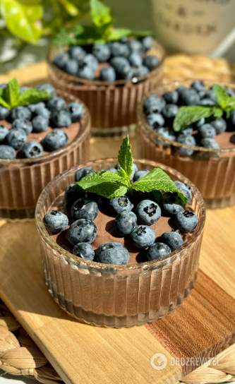 Chocolate-protein dessert without baking: a great option for a hot day