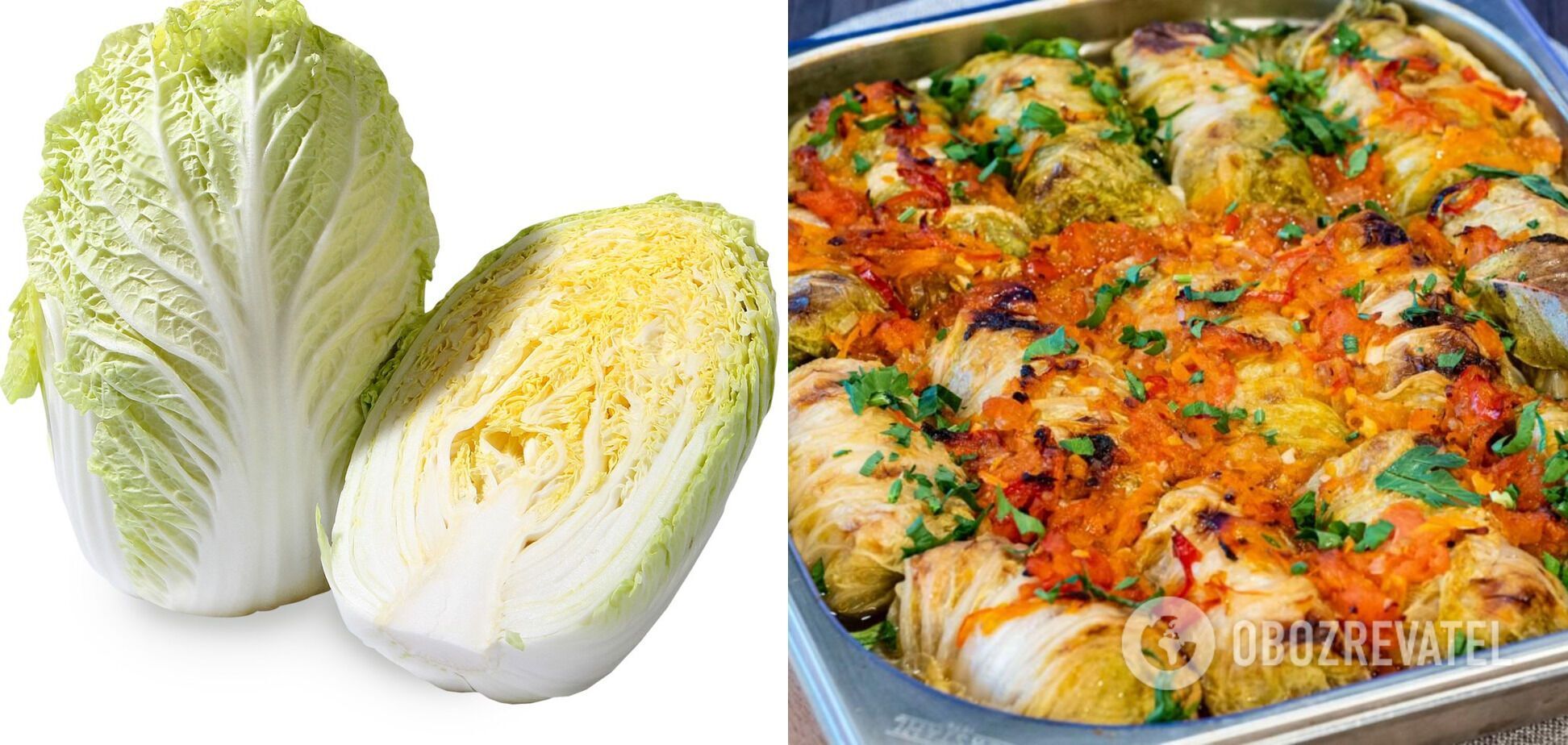 Lazy cabbage rolls with Chinese cabbage