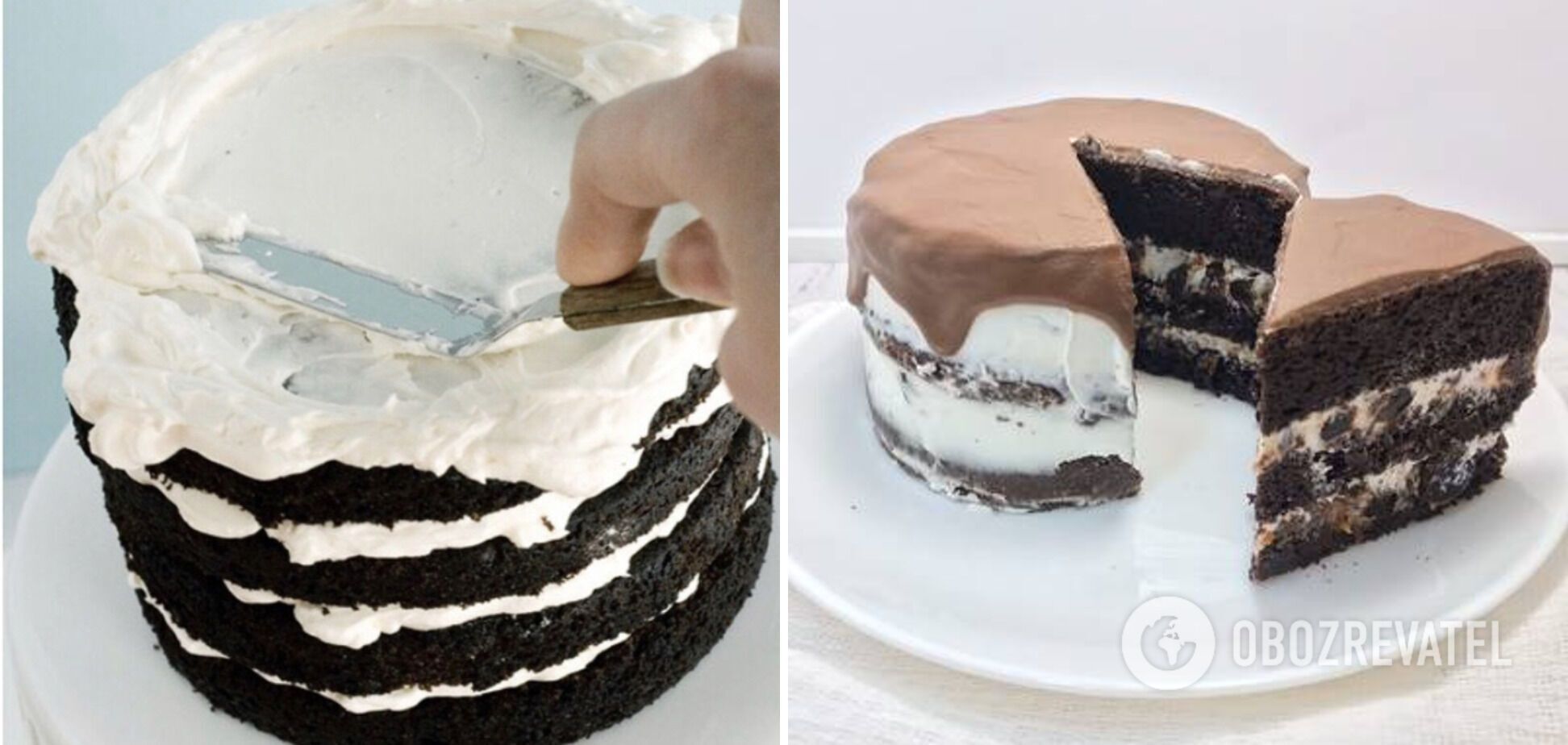 The process of forming a cake