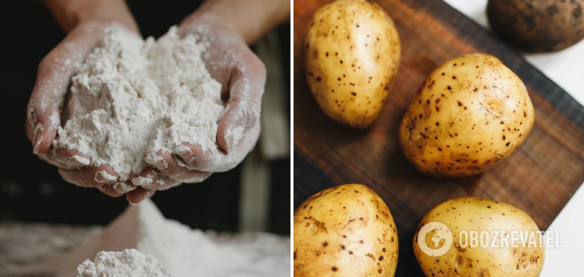 Ingredients for potato pancakes