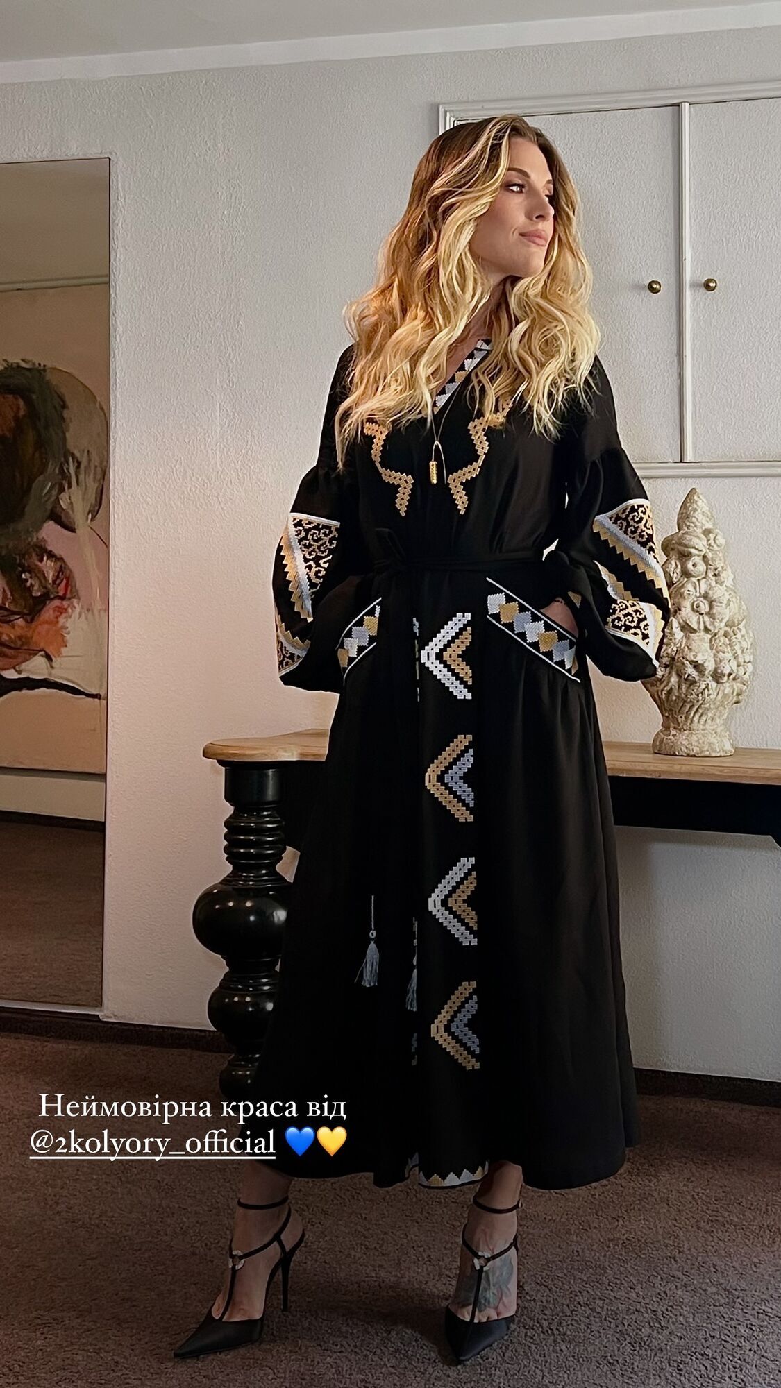 The most decorated Ukrainian sportswoman Olha Kharlan shows off ₴7K embroidered dress