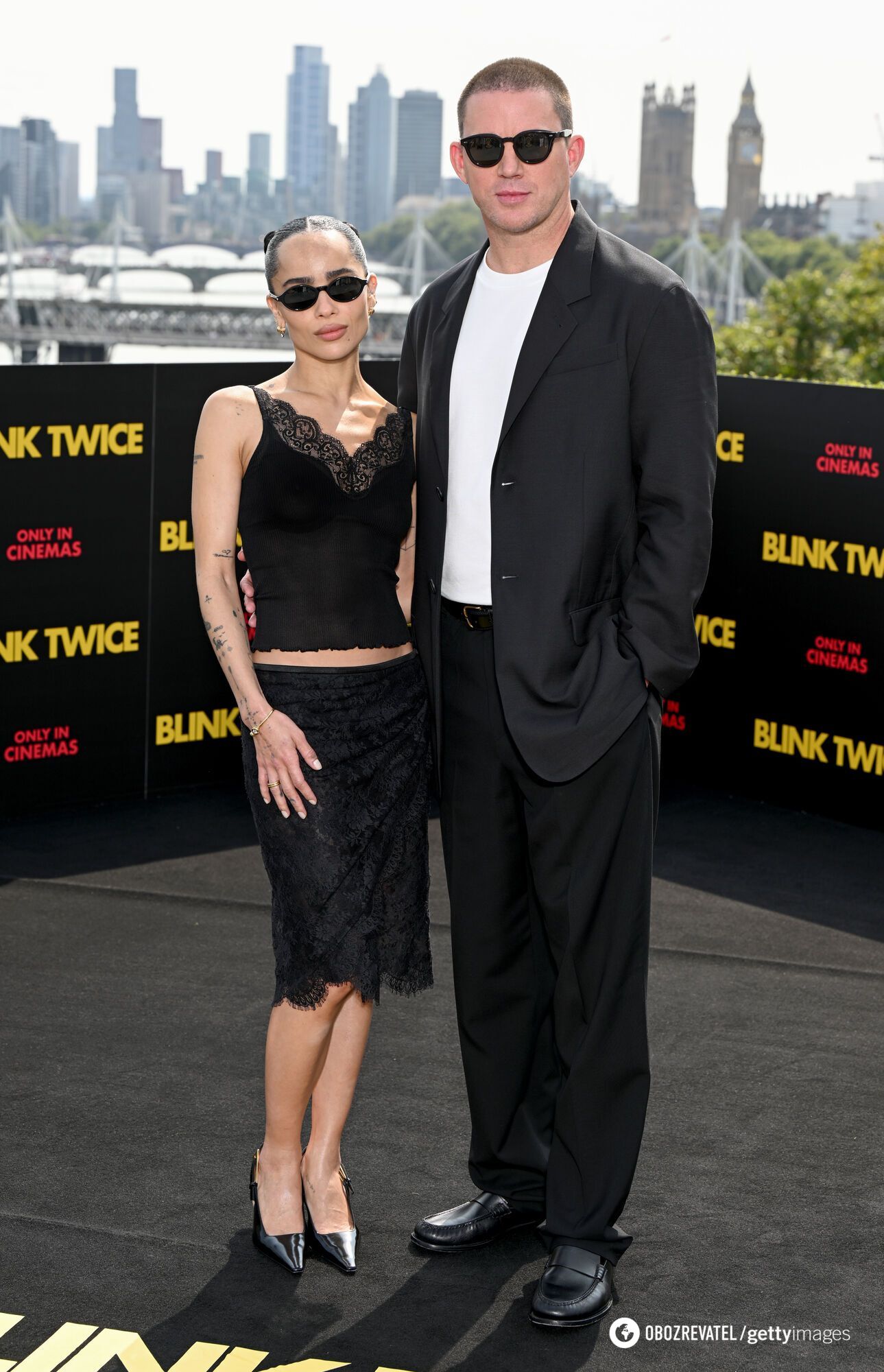 Elegant modesty: Zoe Kravitz and Channing Tatum show off the perfect couple outfit. Photo