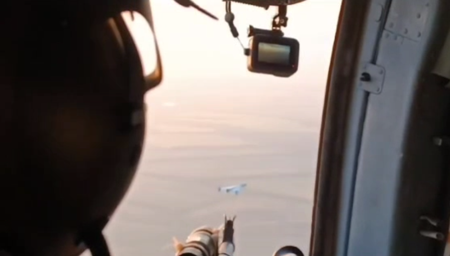 Video of how Ukrainian soldiers shot down a Shahed with a machine gun from a helicopter has appeared