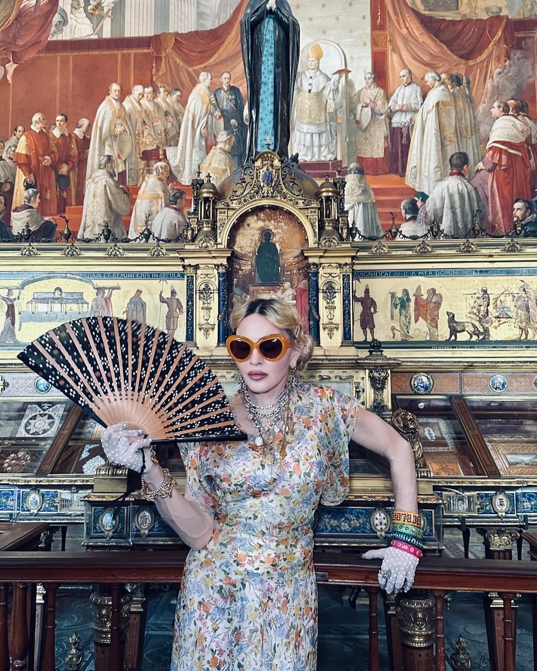 In a hat from a Ukrainian brand. Madonna showed new photos with her young boyfriend while on vacation in Rome