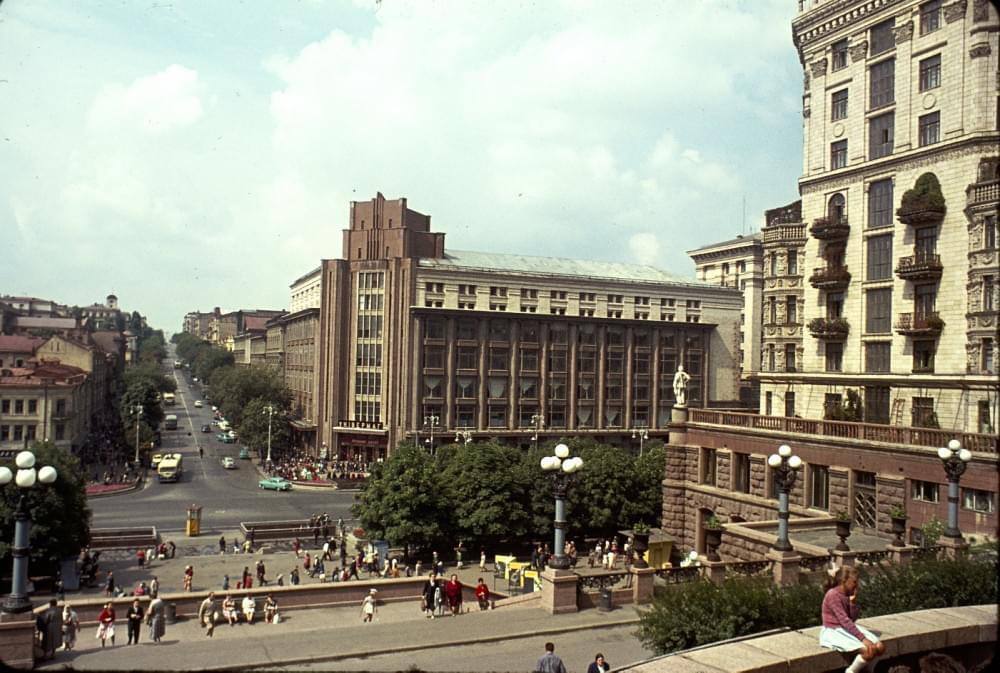 The web shows how the French scientist saw the center of Kyiv in 1964. Archival photo