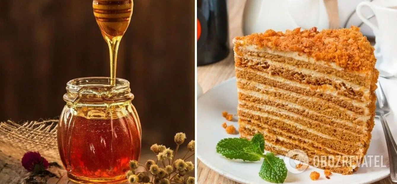 Homemade honey cake