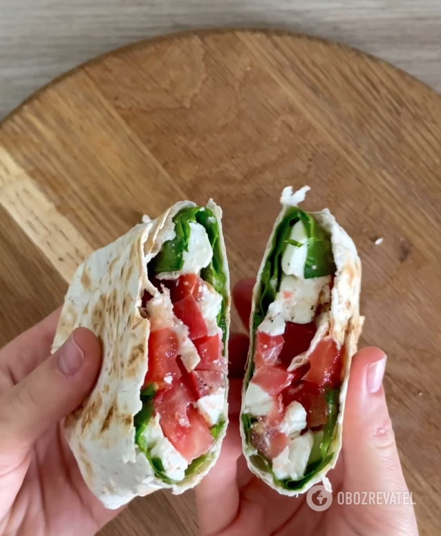 Ready-made pita bread roll