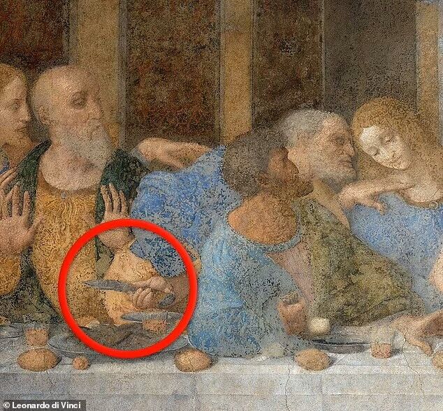 Leonardo da Vinci's painting ''The Last Supper'' has 6 hidden symbols. Photo