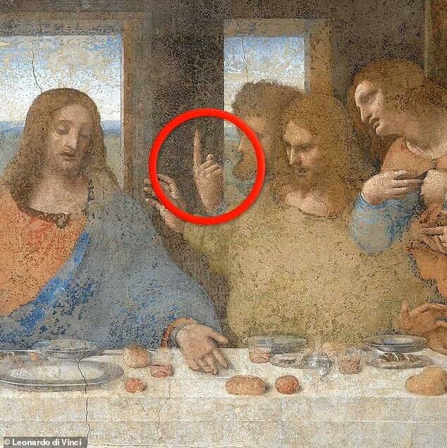 Leonardo da Vinci's painting ''The Last Supper'' has 6 hidden symbols. Photo