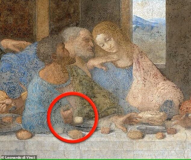 Leonardo da Vinci's painting ''The Last Supper'' has 6 hidden symbols. Photo