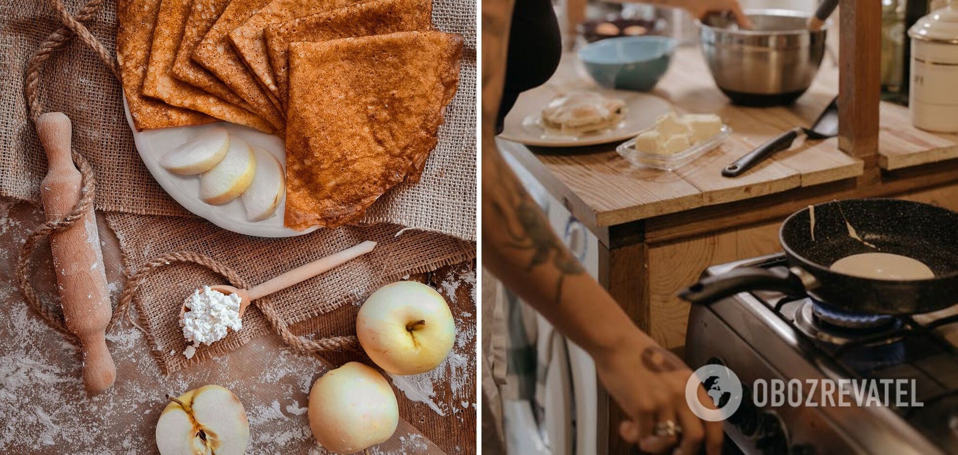 Homemade custard pancakes