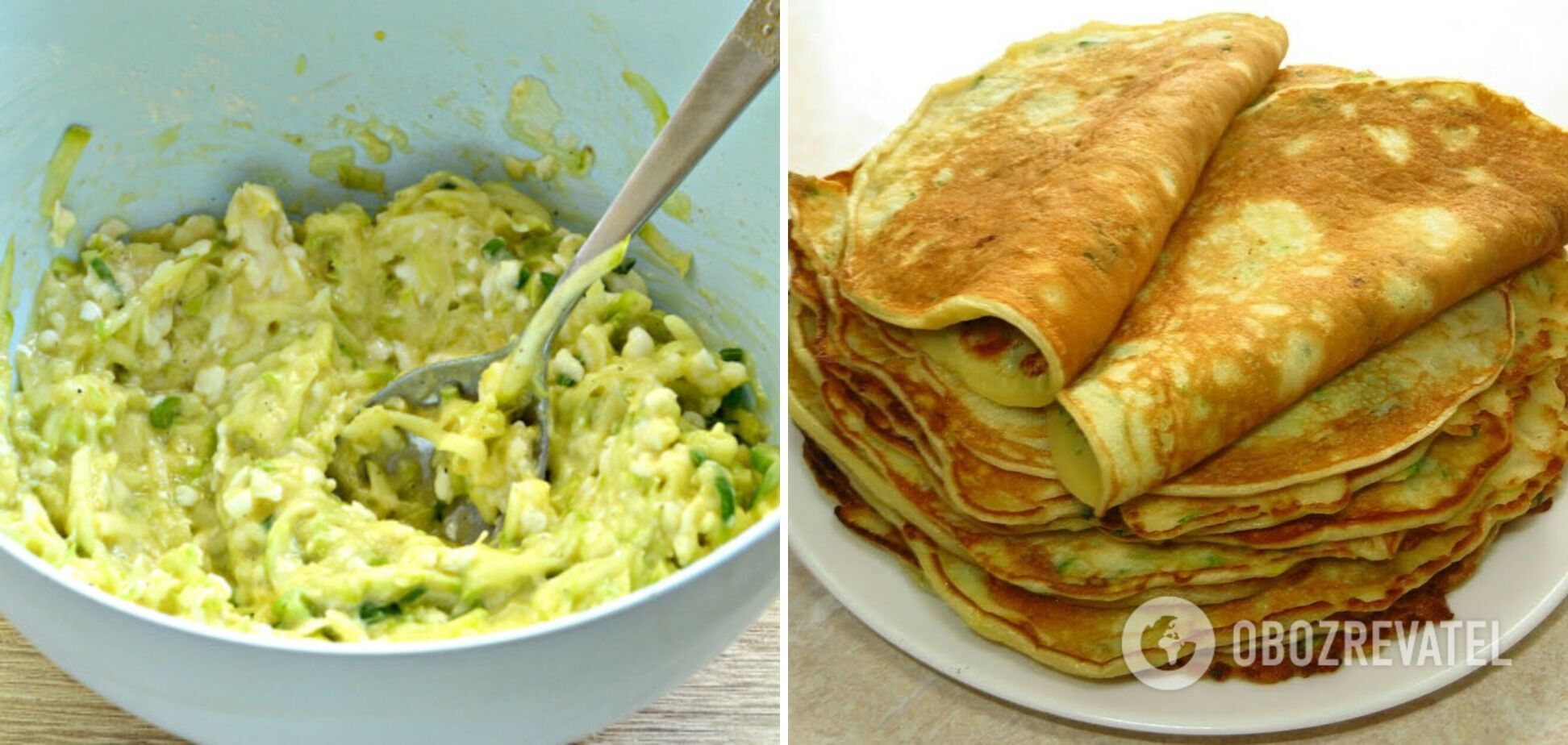 How to make zucchini pancakes.