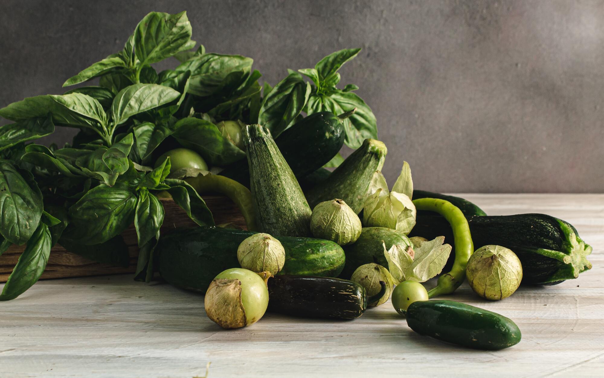 Zucchini for the dish.